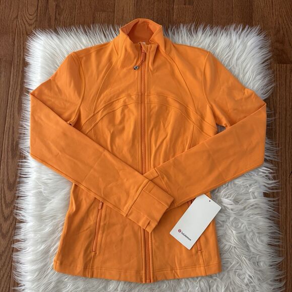 Lululemon Define Jacket Women’s Size 8 Luon Tiger Orange Full Zip Yoga Gym NWT - Picture 4 of 14